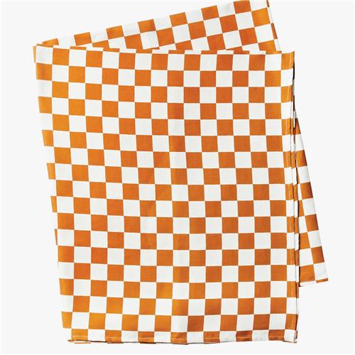 Small Checkers Tan Tablecloth