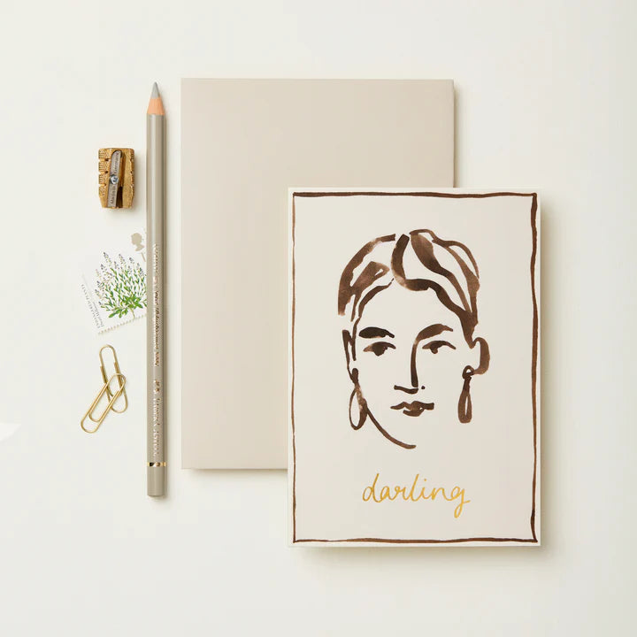Portrait 'Darling' Card