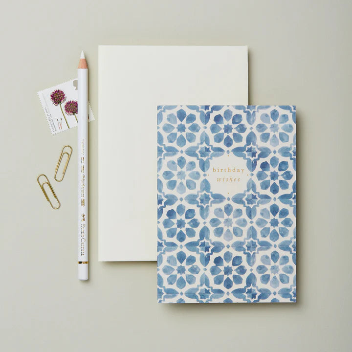 Blue Tile 'Birthday Wishes'