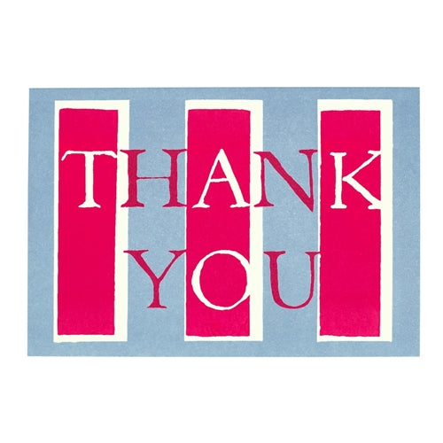 'Thank You' Pink and Blue Card
