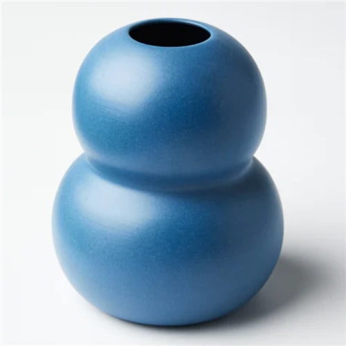 Happy Vase Double French Blue