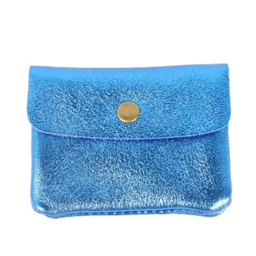 Leather Coin Purse- Electric Blue