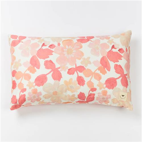 Linen Pillowcase Mini Pastel Floral Pink