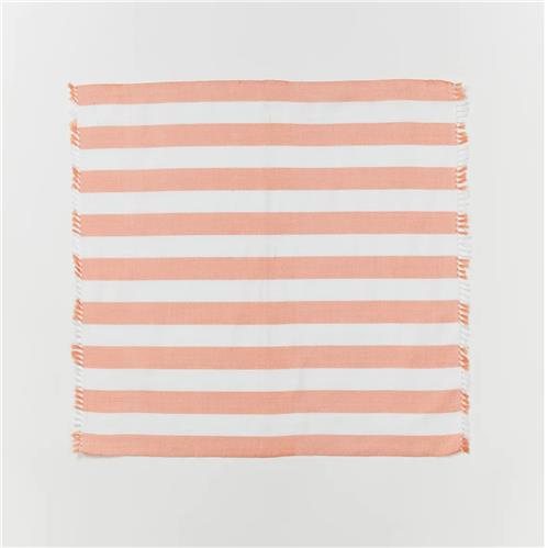 Woven Stripe Pink Napkin