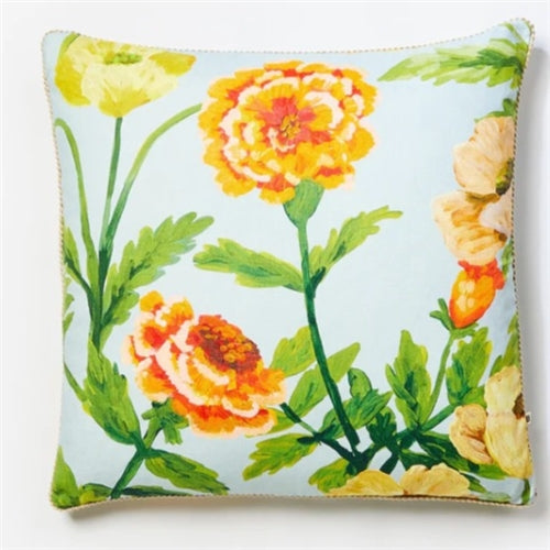 Lani Floral Powder Blue Cushion 60cm