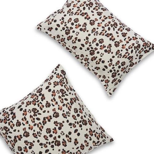 Leopard Linen Pillowcase