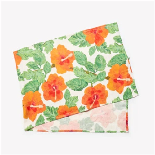 Hibiscus Table Runner in Red (50cm x 145cm)