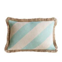 Aqua Stripe 35cm Lumbar Cushion Outdoor