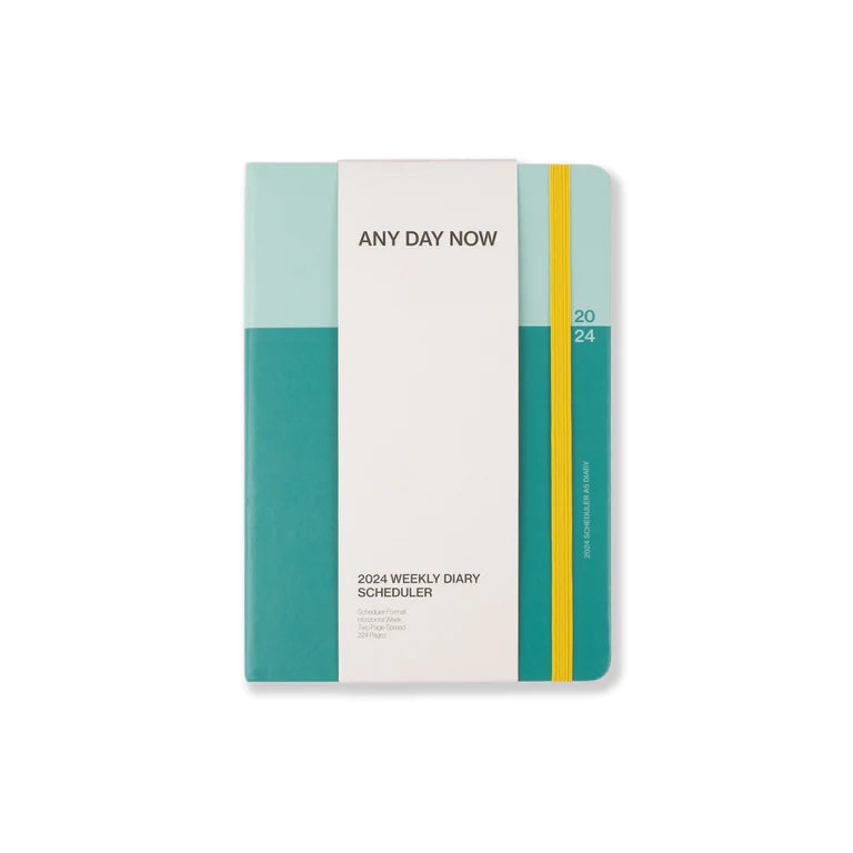 Any Day Now Diary Teal and Mint