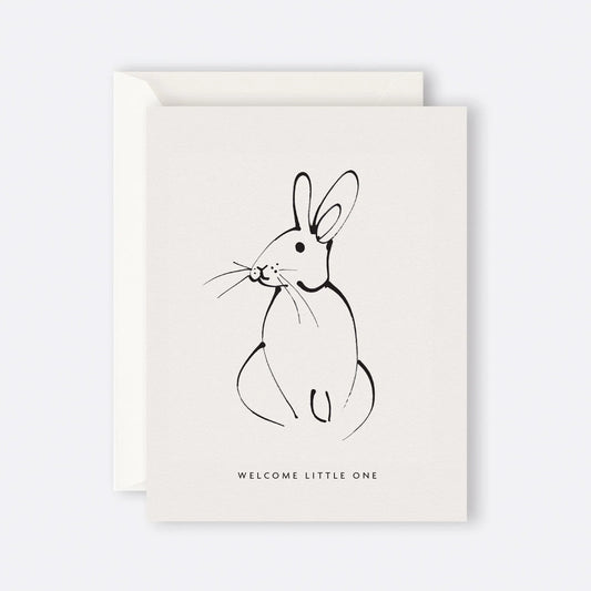 'Welcome Little One' Rabbit Card