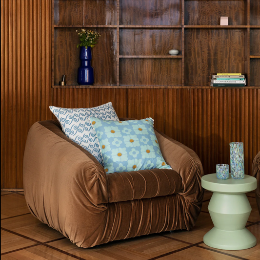 Carnation Blue Cushion 50cm