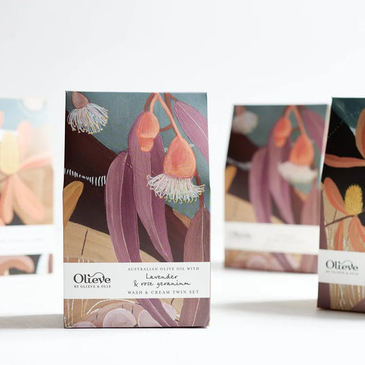 Olieve Wash and Cream Twin Set- Lavender & Rose Geranium