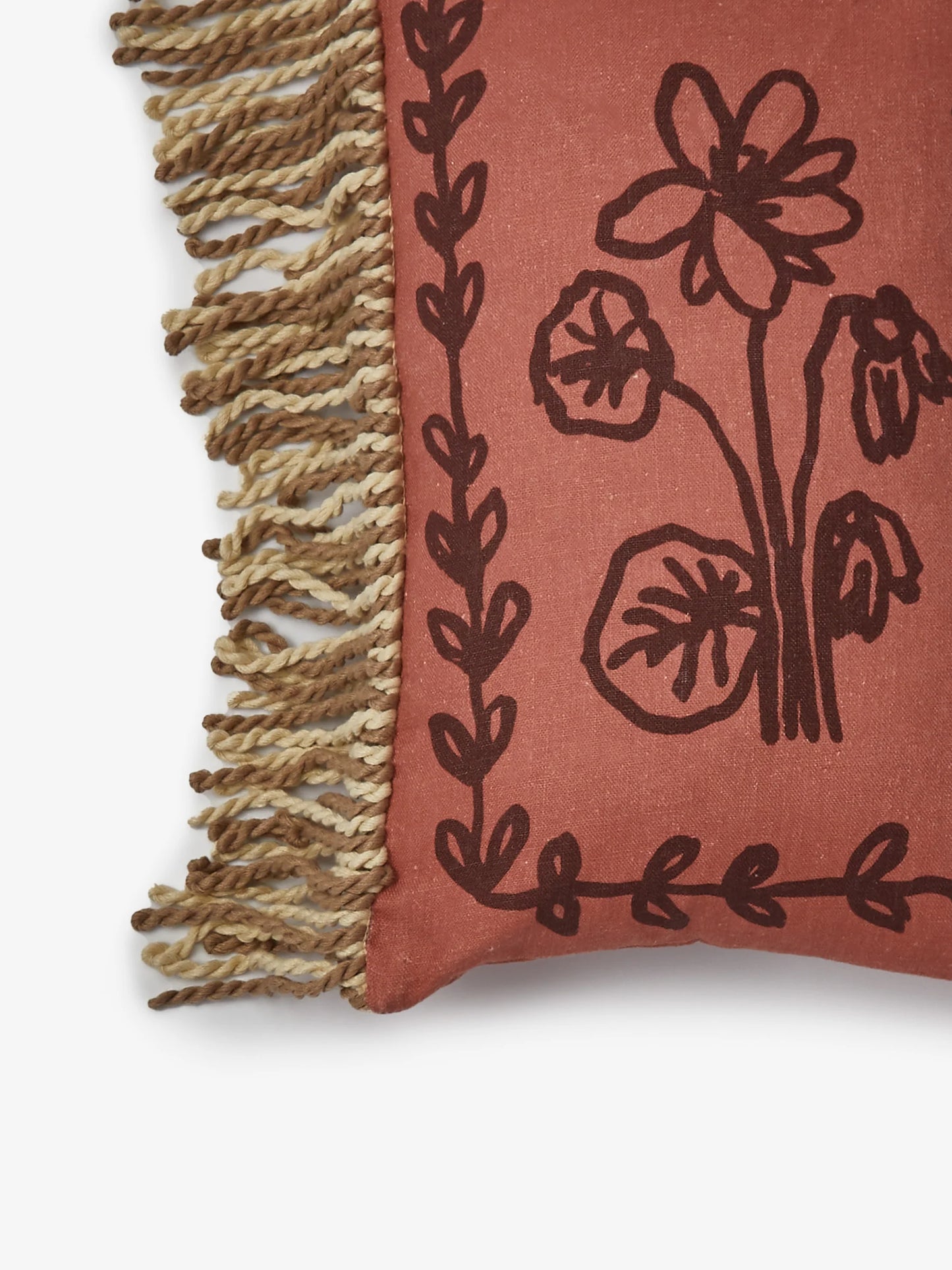 Petra Coral Linen Cushion
