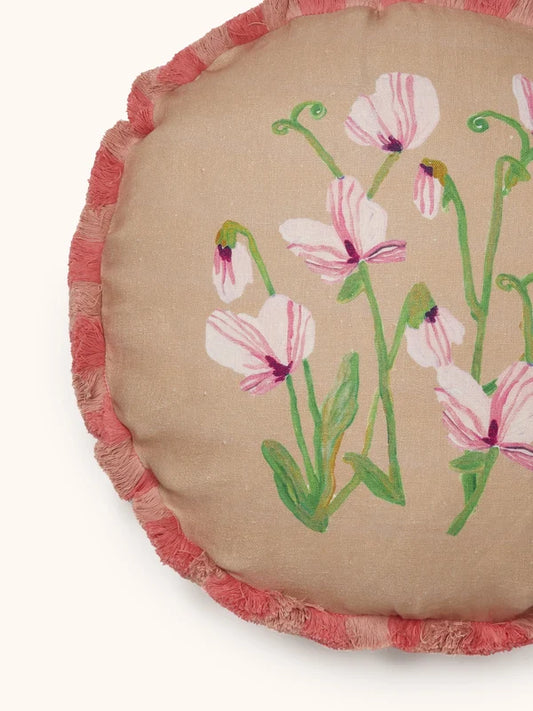 Sweet Pea 45cm Round Cushion