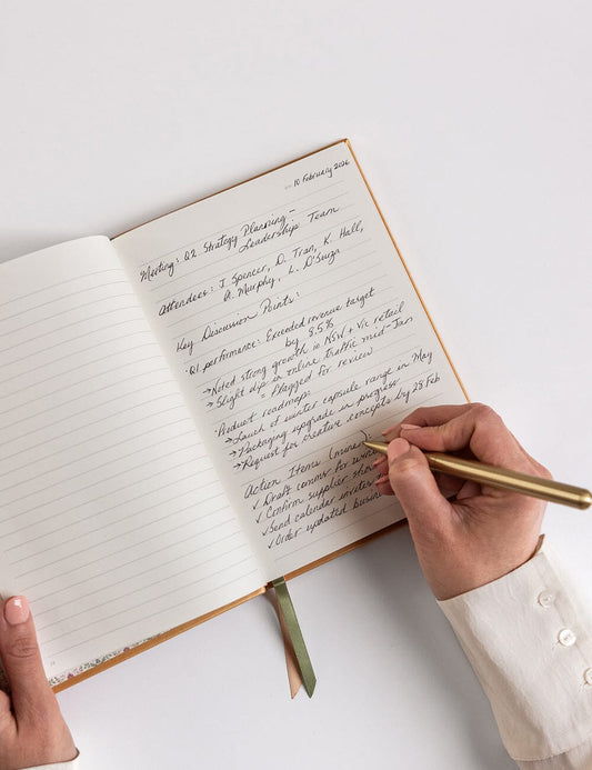 Gold Lined Notebook