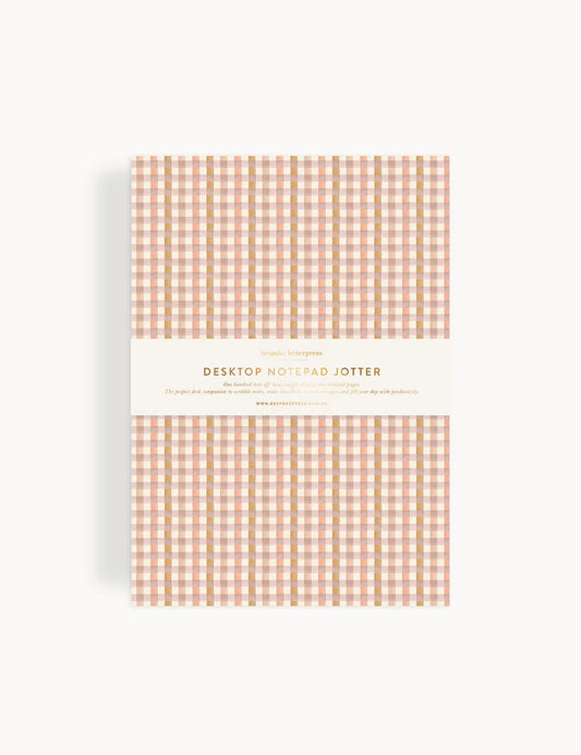 Primrose Gingham A5 Desk Jotter