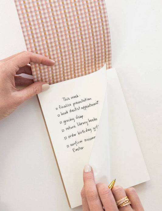 Primrose Gingham A5 Desk Jotter