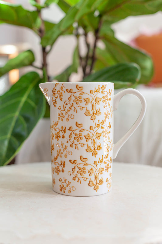 Floral Hand Painted Jug - Orche
