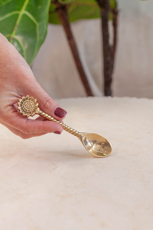 Sunflower Brass Spoon