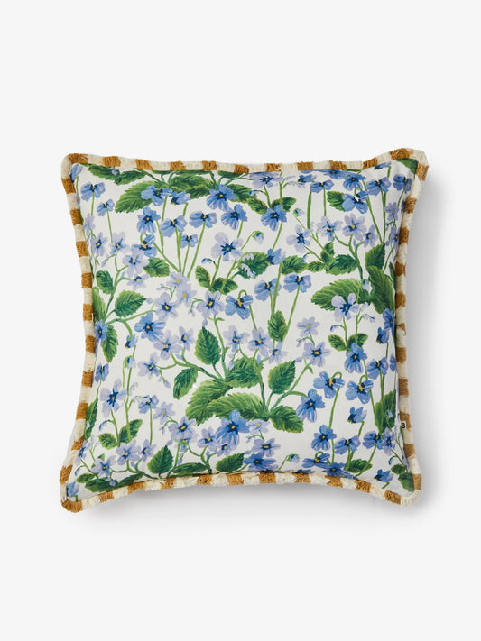 Lilas Blue Linen Cushion