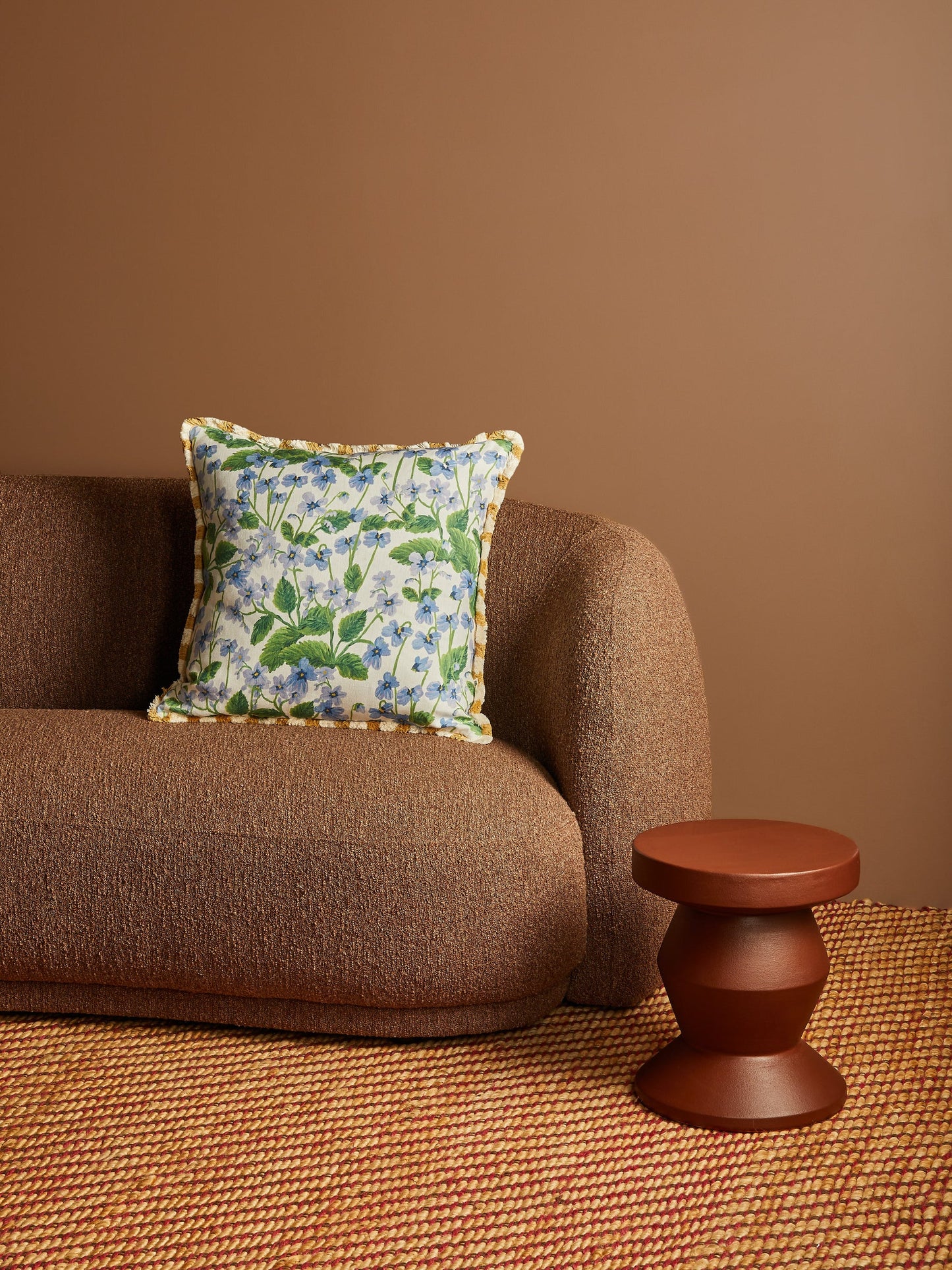 Lilas Blue Linen Cushion