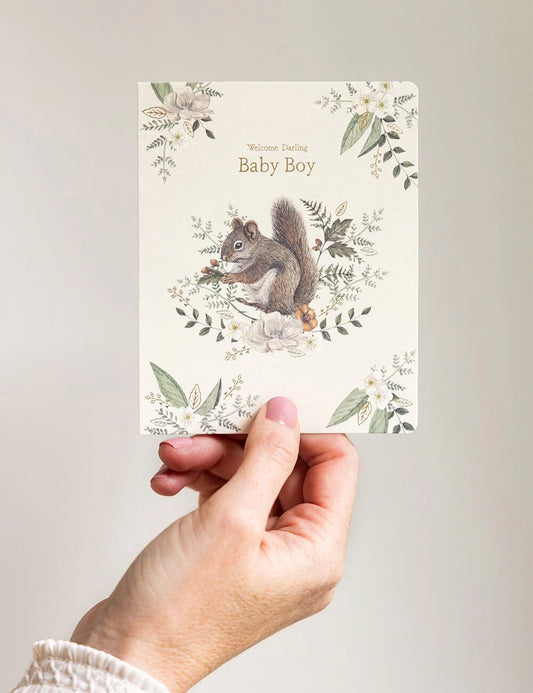 'Welcome Darling Baby Boy' Card
