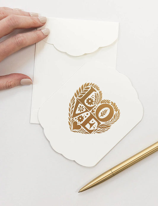 Gold 'Love' Card