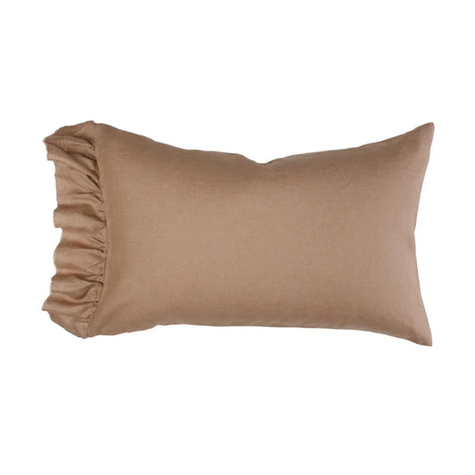 Latte Ruffle Pillowcase