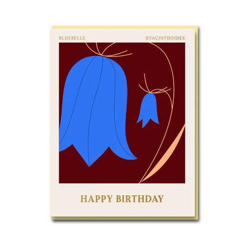 Bluebells Happy Birthday Card