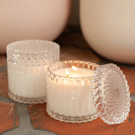 Blushing Ivy Large Vintage Crystal Candle