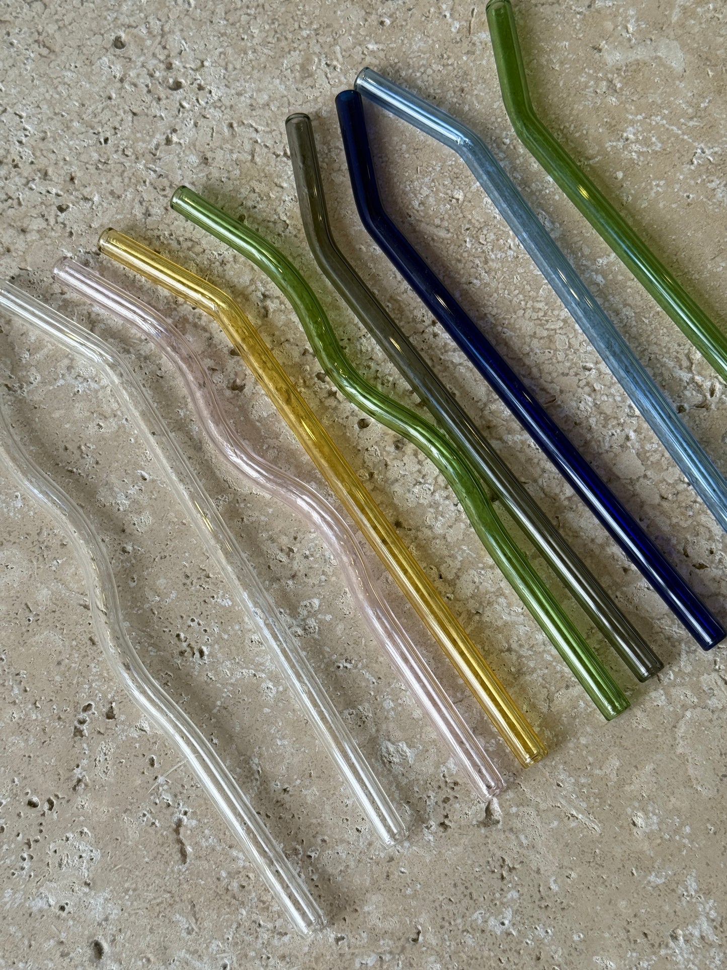 Assorted Glass Straws 3 Pack