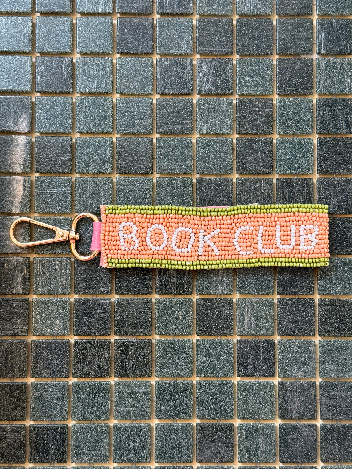 Book Club Beaded Keyring