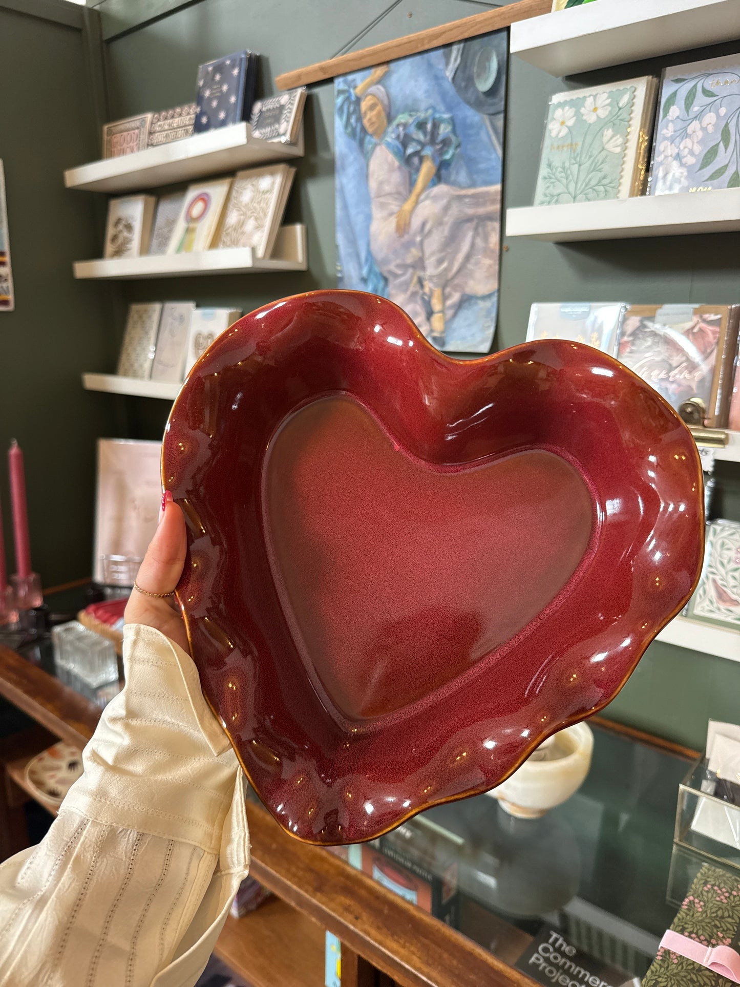 Heart Burgundy Baker Dish