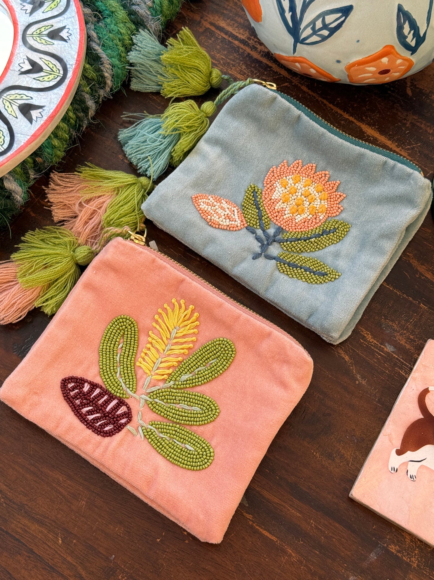 Floral Beaded Purse