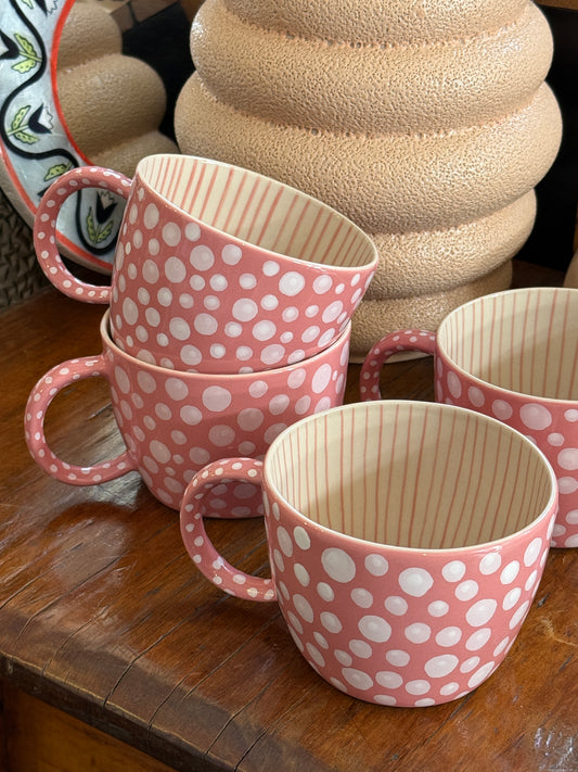 Chino Mug - Pink Dot