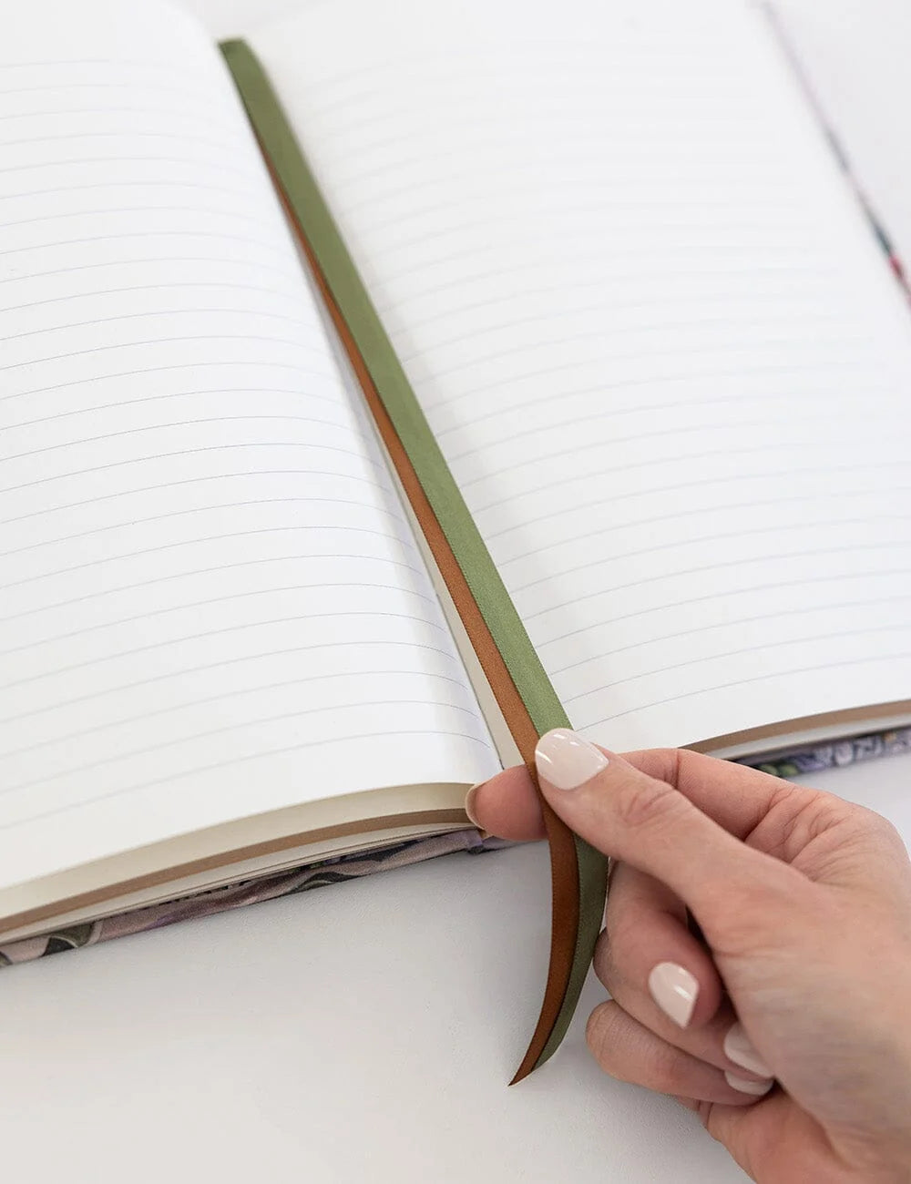 Linen Bound Journal - Bushland Ribbon