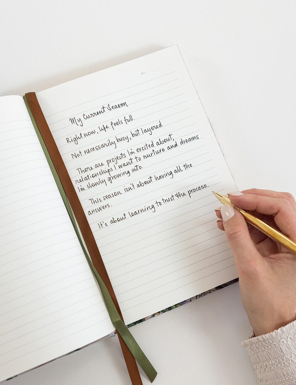 Linen Bound Journal - Bushland Ribbon