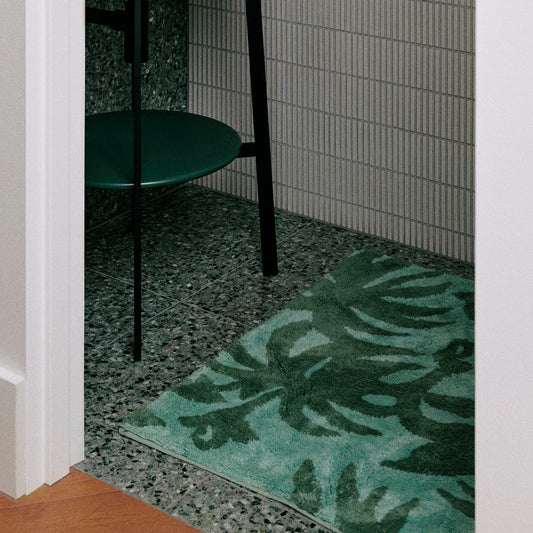 Bath Mat Leafy Green