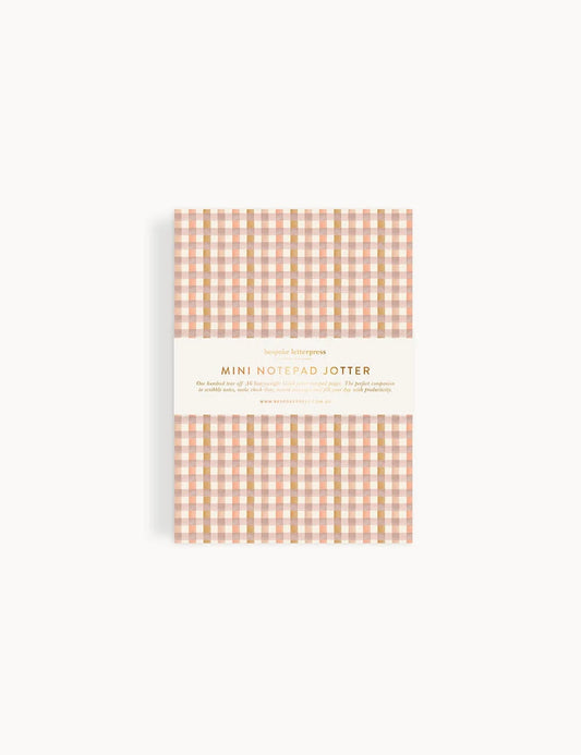Primrose Gingham Mini Jotter