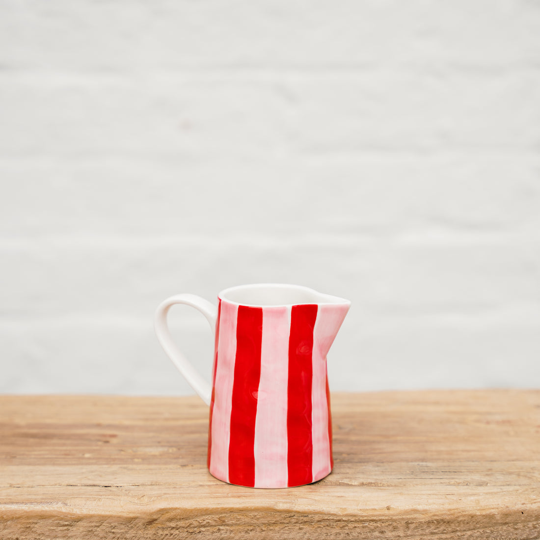 Milk Jug With Handle - Red & Pink