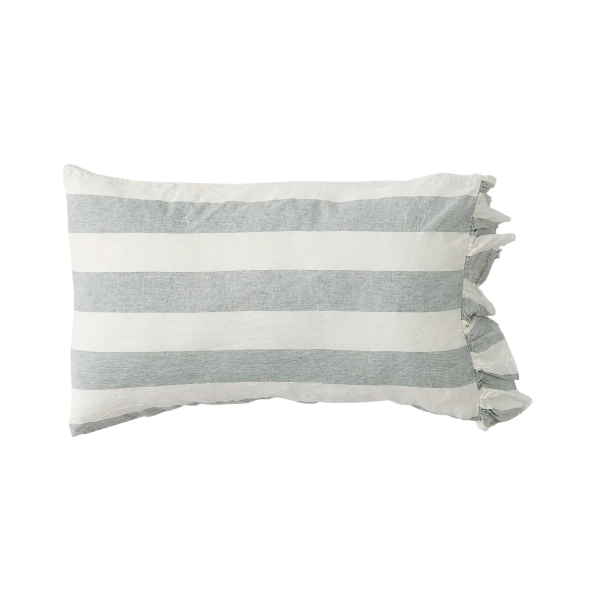 Fog Stripe Linen Pillowcase