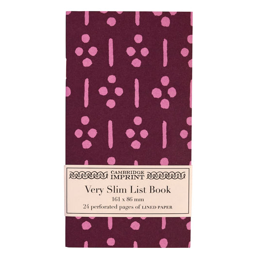Cambridge Imprint - Slim List Book