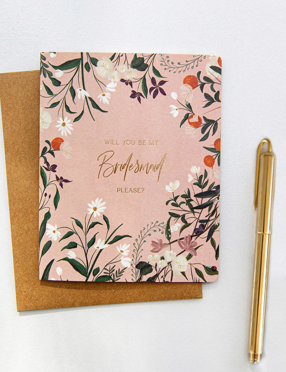 'Will you be my bridesmaid please' Card