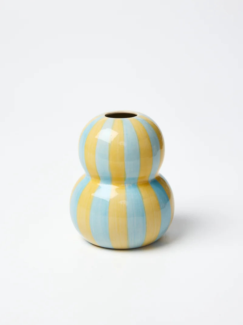 Blue & Yellow Chubby Vase