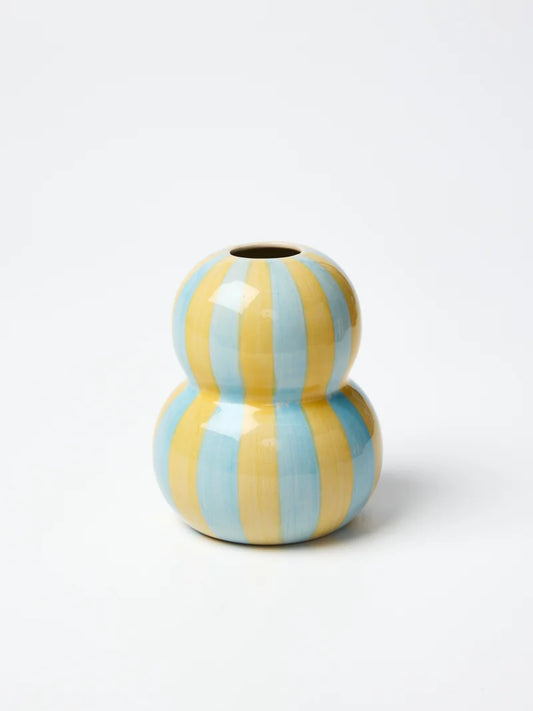 Blue & Yellow Chubby Vase