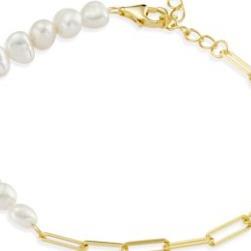 Fine Jewellery bracelet fresh water pearls with stirling silver plain or gold plated