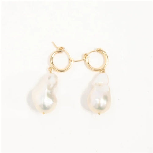 zoru - Baroque Pearl Gold Filled Hoop