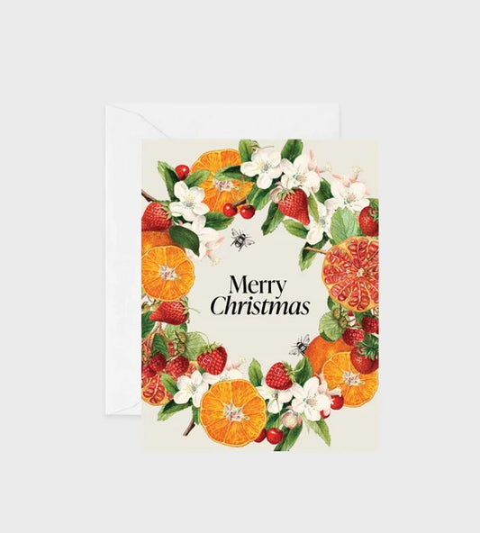 Merry Christmas Wreath Card