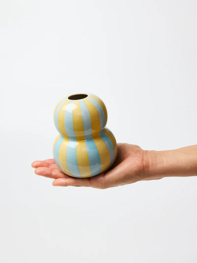 Blue & Yellow Chubby Vase