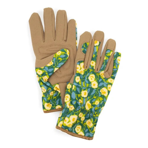Bespoke Plants - Gardening Gloves - Abstract Floral Green